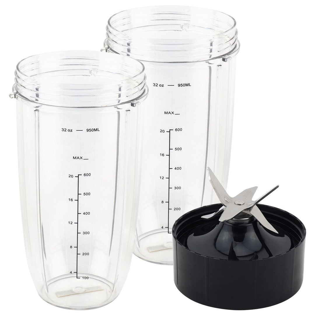 2 Pack 32 oz Colossal Cups + Extractor Blade Replacement Parts