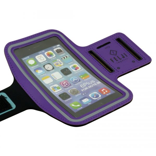 Felji Purple Sport Case Bag for Cellphone for iPhone 6 Plus, 6S Plus, 7 Plus, Galaxy, Note 4