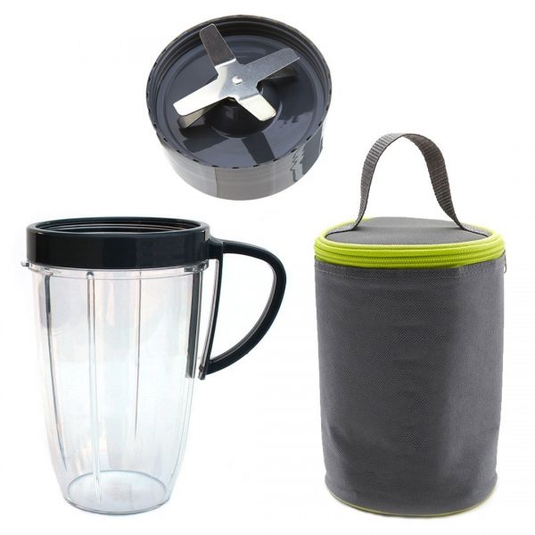 Extractor Blade + 24oz Tall Cup + Blast Off Bag Replacement Compatible with NutriBullet 600W 900W Blenders NB-101B NB-101S NB-201