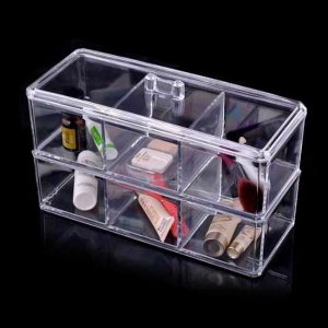 Felji Acrylic Jewelry & Makeup Organizer 3 Compartments Stackable 1172