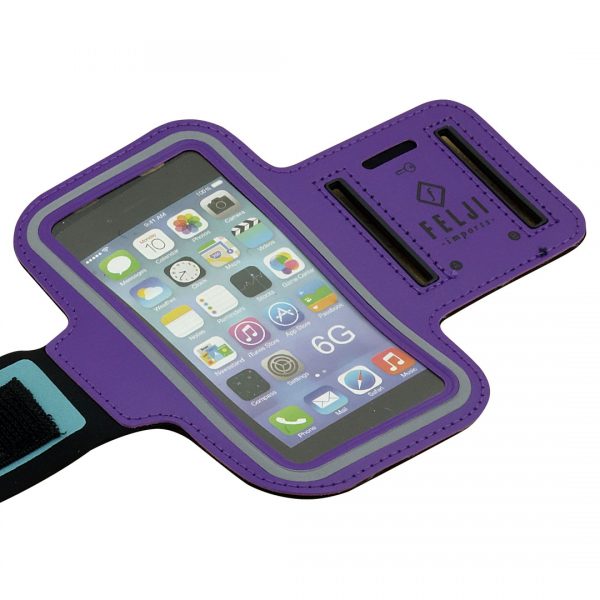 Small Sport Armband Case Bag for iPhone 6S 7 8 X Samsung Galaxy, Purple