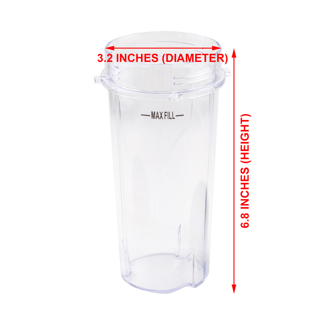 16 oz Cup with To-Go Lid and Extractor Blade Replacement Parts 303KKU  305KKU 307KKU Compatible with Nutri Ninja BL660 BL740