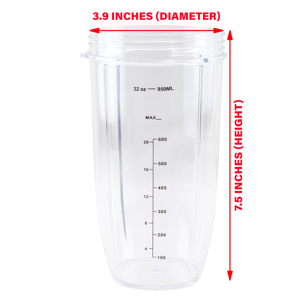 16 oz Cup with Lid and Blade Assembly Replacement Part 357KKU800 for Nutri Ninja Ultima Blenders BL810 BL820 BL830