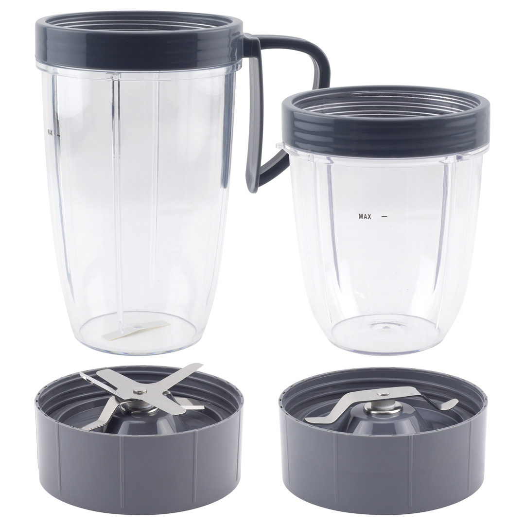 3 Pack 24 oz Handled Cup and To-Go Lid Replacement Parts Compatible with  NutriBullet Pro 1000, Combo and Select Blenders - Felji