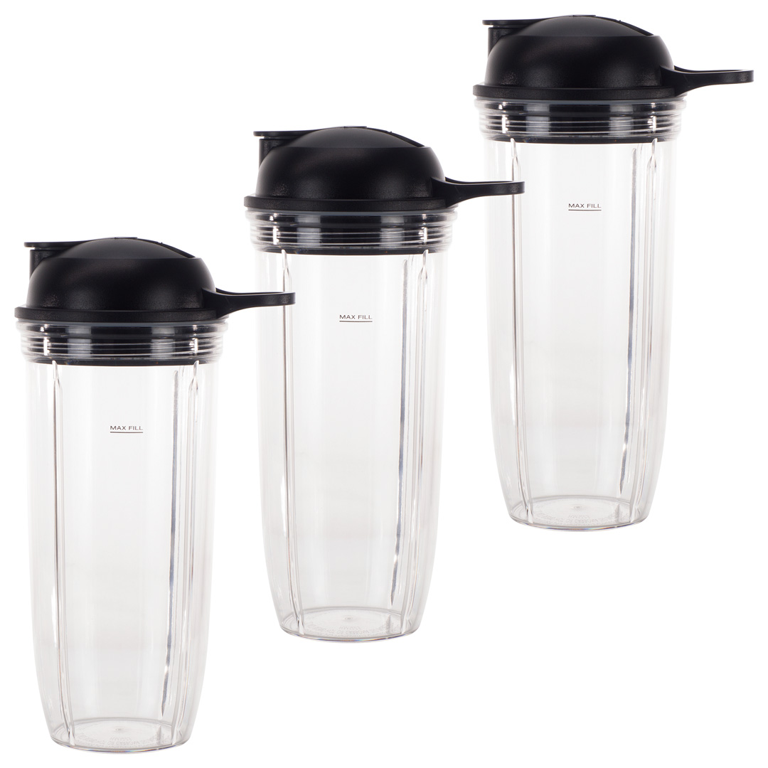 UPGRADE Replacement 32oz NutriBullet Blender Cups & Blade Part Compatible  with 600w/900w Blender (7 Pieces) 