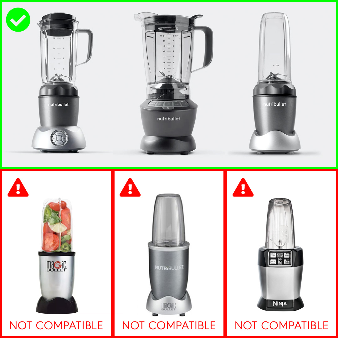 32 oz Cup and To-Go Lid Replacement Parts Compatible with NutriBullet Pro  1000, Combo and Select Blenders - Felji