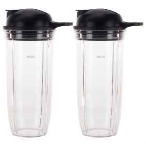 2 Pack 32 oz Cup and To-Go Lid Replacement Parts Compatible with NutriBullet Pro 1000, Combo and Select Blenders