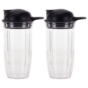 2 Pack 24 oz Cup and To-Go Lid Replacement Parts Compatible with NutriBullet Pro 1000, Combo and Select Blenders