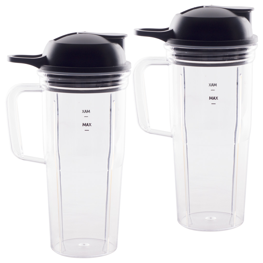 2 Pack 24 oz Cups with To-Go Lids and Extractor Blade Replacement Parts  Compatible with NutriBullet Pro 1000, Combo and Select Blenders - Felji